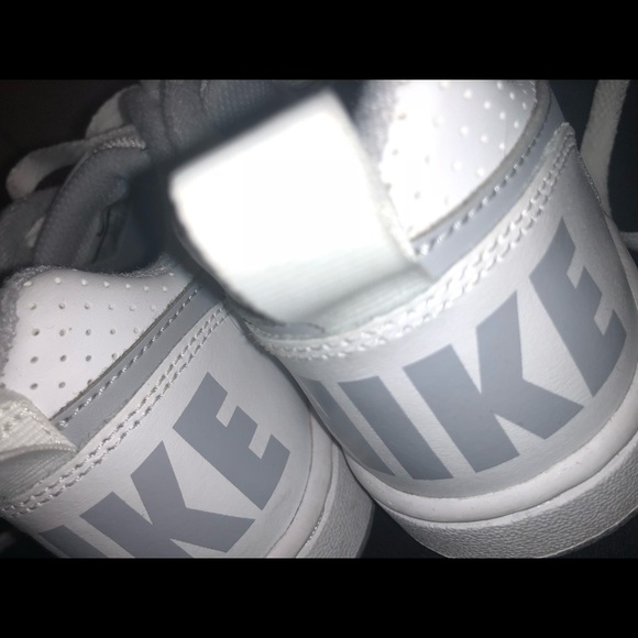grey and white nikes